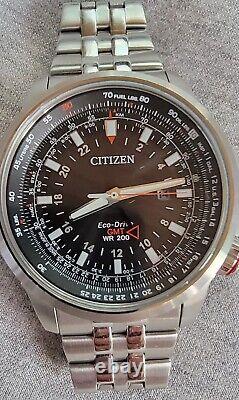 45mm CITIZEN Eco-Drive GMT Pilot Promaster BJ7071-54E MENS WATCH