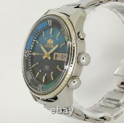 70s ORIENT KG King Diver Automatic Day Date Inner bezel serviced, running