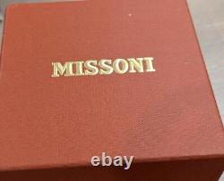 $935 Mens MISSONI GMT 43mm Stainless Steel Bracelet Watch Black