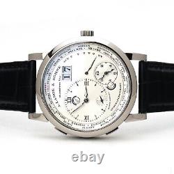 A. Lange & Sohne Lange 1 Time Zone 41.9 mm Wristwatch 116.039 White Gold