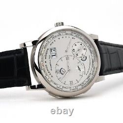 A. Lange & Sohne Lange 1 Time Zone 41.9 mm Wristwatch 116.039 White Gold