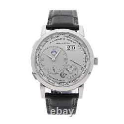 A. Lange & Söhne Lange 1 Timezone Manual Platinum Mens Strap Watch 116.025