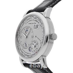 A. Lange & Söhne Lange 1 Timezone Manual Platinum Mens Strap Watch 116.025