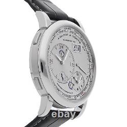 A. Lange & Söhne Lange 1 Timezone Manual Platinum Mens Strap Watch 116.025