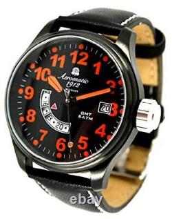 Aeromatic1912 watch GMT SWISS Ronda Cal. 515.24 D Quartz reprinted GMT A1324