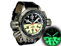 Aeromatic A1338 XXL-Pilot Defender World-Tour GMT (black) Watch