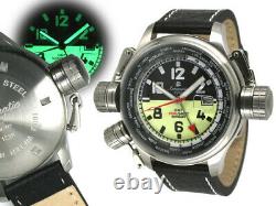 Aeromatic A1338 XXL-Pilot Defender World-Tour GMT (black) Watch