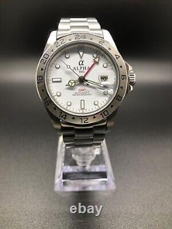 Alpha 1993 Explore GMT White Dial Automatic Mechanical Watch SB1019G-White