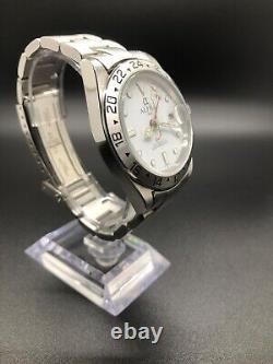 Alpha 1993 Explore GMT White Dial Automatic Mechanical Watch SB1019G-White