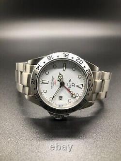 Alpha 1993 Explore GMT White Dial Automatic Mechanical Watch SB1019G-White