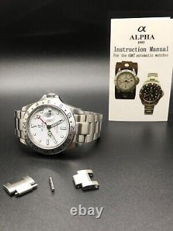 Alpha 1993 Explore GMT White Dial Automatic Mechanical Watch SB1019G-White