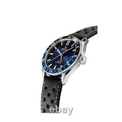 Alpina Men's Swiss Quartz Alpiner Sunray Blue GMT Dial Black Sport Watch 42mm