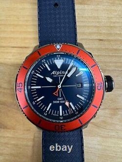 Alpina Seastrong Diver 300 GMT Quartz, Uni-Directional Bezel, 1,000 Feet WR