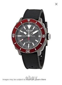 Alpina Seastrong Diver GMT Quartz Grey Dial Men's Watch 44mm AL-247LGBRG4TV6