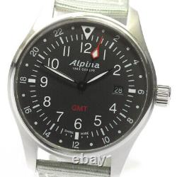 Alpina Star timer AL-247B4S6 GMT date black Dial Quartz Men's Watch 684136