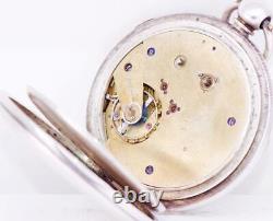 Antique Pocket Watch Sterling Silver GMT WORLD TIME-Show the Time for 13 Cities
