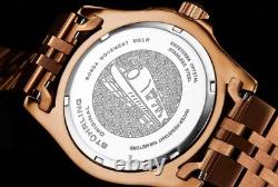 Aquadiver GMT Rose Gold/Stainless Steel Black Dial Wristwatch 3968.5