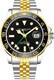 Aquadiver GMT Two Tone / Black + Gold Bezel Black Dial Wristwatch 3968.3