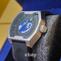 Aragon Concept S GMT Seiko NH34 Space World Blue Planet Earth UFO Alien Watch