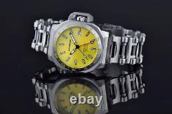 Aragon MillIpede Max GMT Automatic Watch Yellow SunRay Dial 42mm 30ATM A544YEL