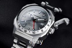 Aragon Millipede Max GMT Automatic NH34 42MM Grey Brand New