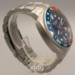 Archon Galleon GMT Quartz 42mm Pepsi Bezel Blue Dial 200M Swiss Watch