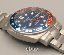 Archon Galleon GMT Quartz 42mm Pepsi Bezel Blue Dial 200M Swiss Watch