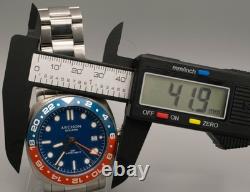 Archon Galleon GMT Quartz 42mm Pepsi Bezel Blue Dial 200M Swiss Watch
