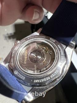 Armand Nicolet Watch J09 Tramelan GMT Blue Dial A663AAA-BU-GG4710U Rare