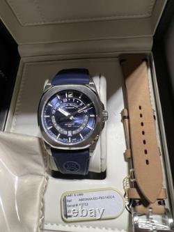 Armand Nicolet Watch J09 Tramelan GMT Blue Dial A663AAA-BU-GG4710U Rare