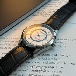 Atlantic WORLDMASTER GMT Men's Swiss Mechanical Watch White Dial Wristwatch