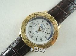 Auguste Reymond 49102 S World Time GMT Man Gold Plated / Steel Automatic Vintage