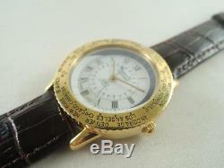 Auguste Reymond 49102 S World Time GMT Man Gold Plated / Steel Automatic Vintage