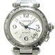 Auth Cartier Pasha C Meridian GMT W31029M7 820642UF Silver Unisex Wrist Watch
