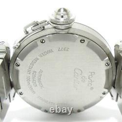 Auth Cartier Pasha C Meridian GMT W31029M7 820642UF Silver Unisex Wrist Watch