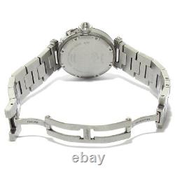Auth Cartier Pasha C Meridian GMT W31029M7 820642UF Silver Unisex Wrist Watch