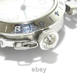 Auth Cartier Pasha C Meridian GMT W31029M7 820642UF Silver Unisex Wrist Watch
