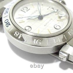 Auth Cartier Pasha C Meridian GMT W31029M7 820642UF Silver Unisex Wrist Watch