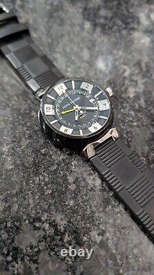 Authentic LV Louis Vuitton Q113K Tambour GMT Automatic Men's Watch