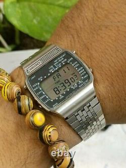Authentic Quartz World Time Gmt A358-5000 Men's Mint Retro Vintage Watch