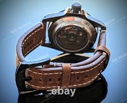 Automatic GMT Diver Mod NH34 Vintage Sub 24jewels Sapphire Combo Straps