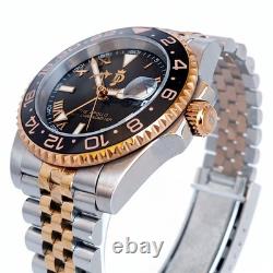Automatic, GMT Watch, 40mm, NH34A, 904L Steel, Jubilee Bracelet, Shark Sec Hand