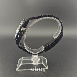 Automatic Watch Sub Style GMT Custom Made with Blue Spiral Dial & Luminous Hands