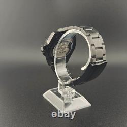 Automatic Watch Sub Style GMT Custom Made with Blue Spiral Dial & Luminous Hands