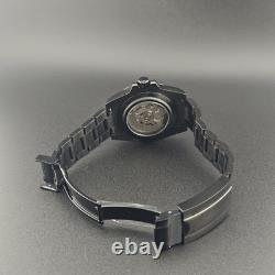 Automatic Watch Sub Style GMT Custom Made with Blue Spiral Dial & Luminous Hands