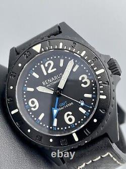 BENARUS BLACK GMT LIMITED EDITION 50 PIECES SWISS ETA 2893-2 AUTOMATIC 43mm 500M