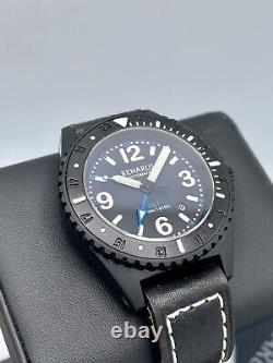 BENARUS BLACK GMT LIMITED EDITION 50 PIECES SWISS ETA 2893-2 AUTOMATIC 43mm 500M