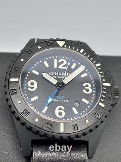 BENARUS BLACK GMT LIMITED EDITION 50 PIECES SWISS ETA 2893-2 AUTOMATIC 43mm 500M