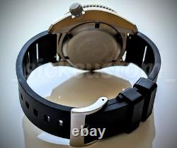 BLACK CARBON Solid Titanium Automatic Diver GMT Sea Lord 42mm Mod 200m SAPPHIRE