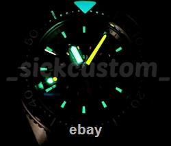 BLACK CARBON Solid Titanium Automatic Diver GMT Sea Lord 42mm Mod 200m SAPPHIRE